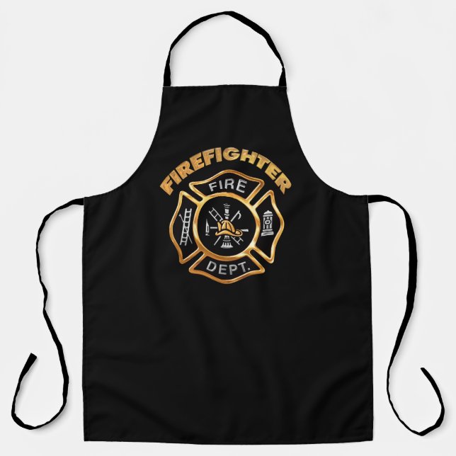 Tablier Service des incendies Pompier Gold (Recto)