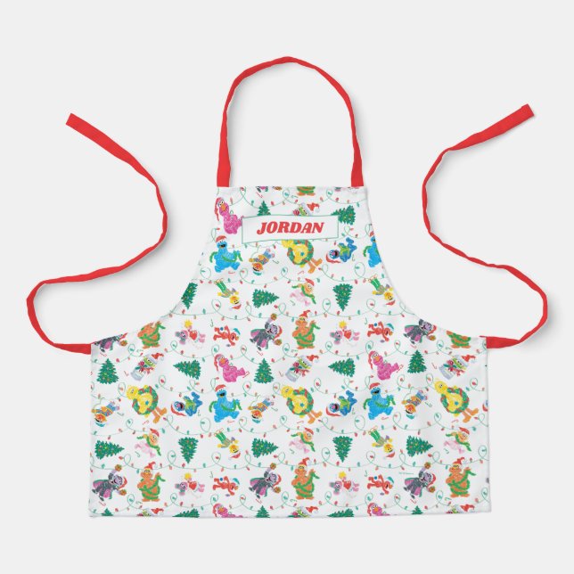 Tablier Sesame Street Christmas Tree Motif (Recto)