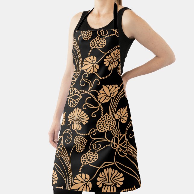 Tablier Set de table en tissu orange et noir (Insitu)