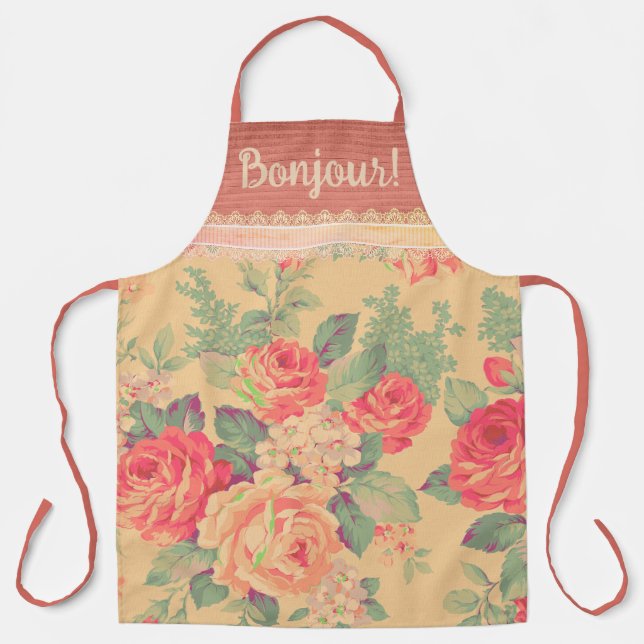 Tablier Shabby Chic Rose Vintage (Recto)