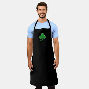 Tablier Shamrock de Clover Irlandais noir moderne