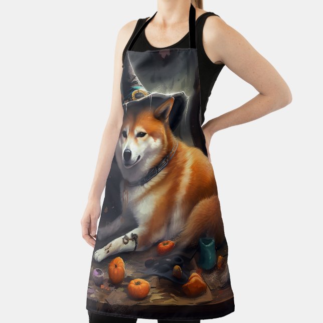 Tablier Shiba Inu Citrouilles Halloween effrayant (Insitu)