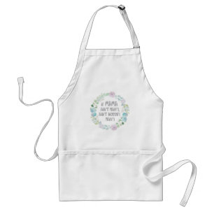 Tablier Si la maman n'est pas heureuse avec floral tressez