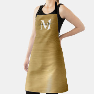 Tablier Signature Gold Foil Monogramme moderne
