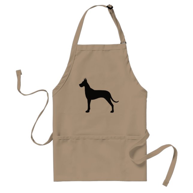 Tablier Silhouette de chien de great dane (Devant)