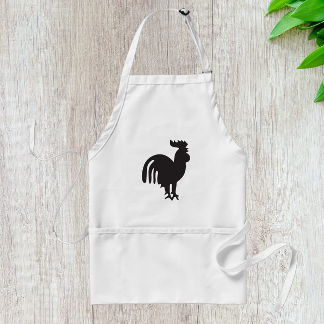 Tablier Silhouette de coq (Créateur téléchargé)