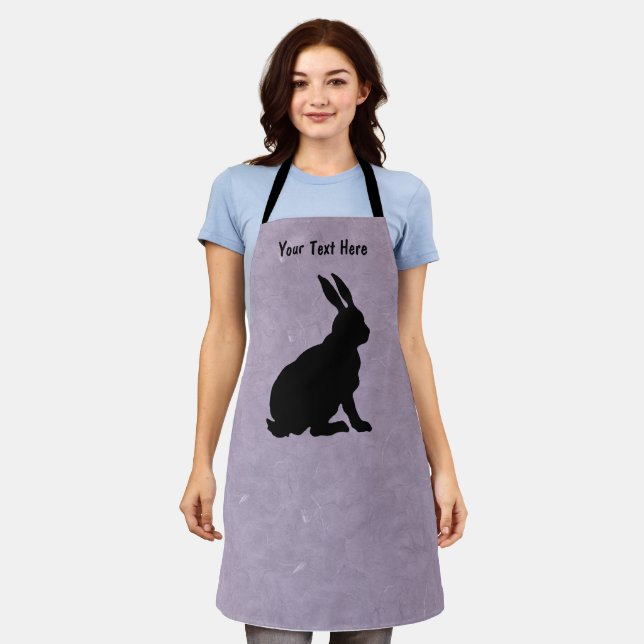 Tablier Silhouette Noire Assis Rabin Tall Oars Violet (Porté)
