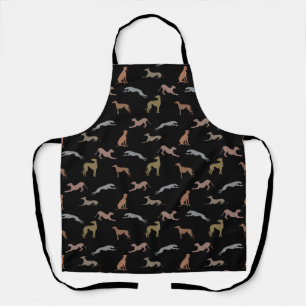 Tablier Silhouettes grises Tons métalliques sur noir