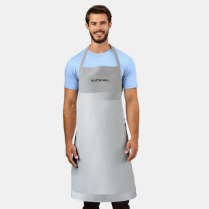 Tablier Silver Grey tendance moderne Nom professionnel