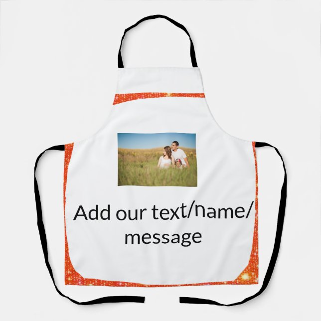 Tablier Simple et minimal ajouter votre parties scintillan (Recto)