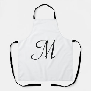 Tablier simple logo monogramme minimal personnalisé