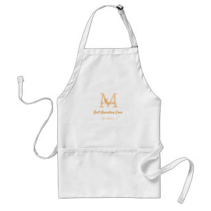 Tablier simple minimum meilleur grand-mère jamais orange m
