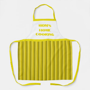 Tablier Simple Yellow Stripe Maman's Home Cuisine Apron
