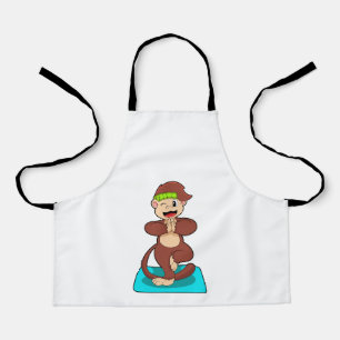 Tablier Singe au Yoga en position debout