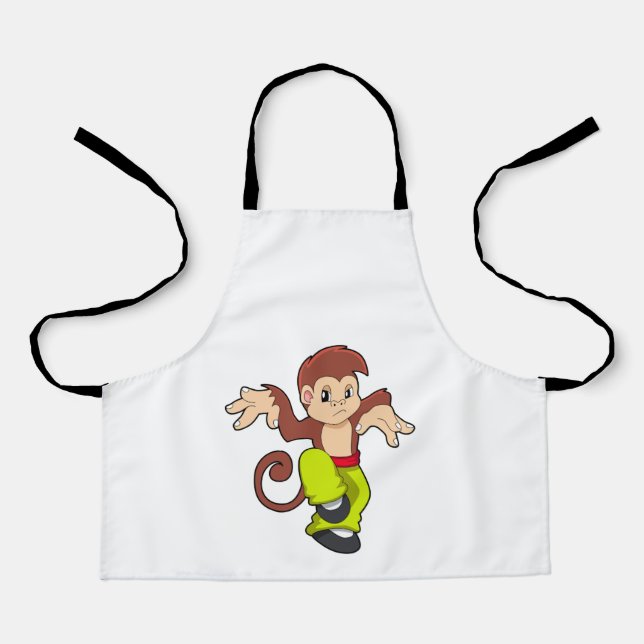 Tablier Singe aux arts martiaux Kungfu (Recto)