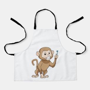 Tablier Singe avec brosse à dents