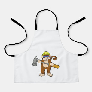 Tablier Singe comme artisan avec marteau