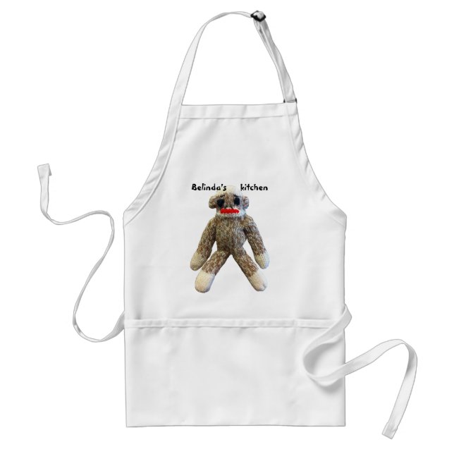 Tablier Singe de chaussette personnalisé (Devant)