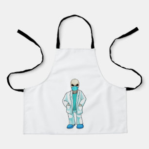 Tablier Skeleton comme docteur avec masque visage