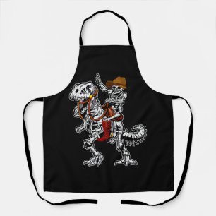 Tablier Skeleton Rides Dinosaures Skeleton Cowboy Bone Hal