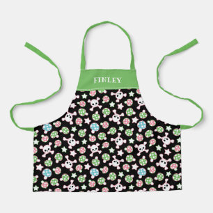 Tablier Skuls & Toadstools Cute Goth Motif Ajouter un nom