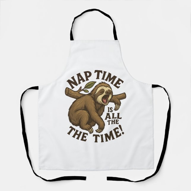 Tablier Sleepy Sloth Funny (Recto)