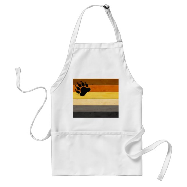 Tablier SlipperyJoe's Bear Pride drapeau en bois Fraternit (Devant)