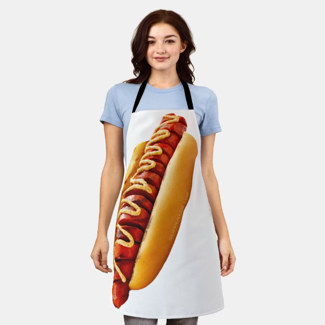 Tablier SlipperyJoe's hot dog niché doucement pain jaune v (Porté)