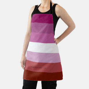 Tablier SlipperyJoe's Lesbian Pride drapeau feminine Lipst