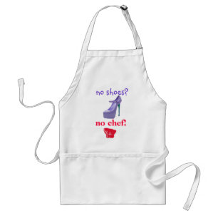 Tablier Slogan de diva aucunes chaussures aucun chef