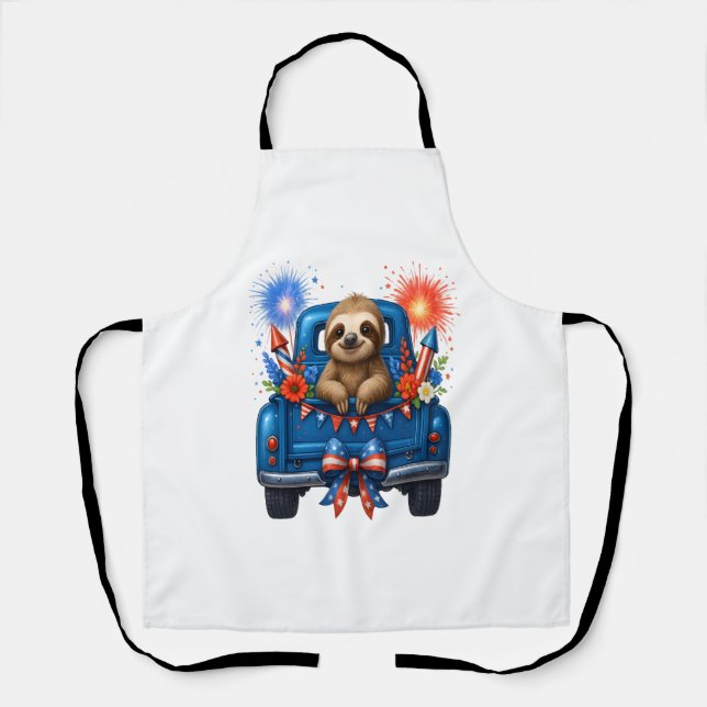 Tablier Sloth 4 juillet Usa (Recto)