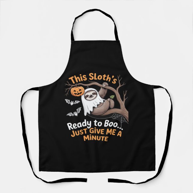 Tablier Sloth Halloween Sloths Cute Bat Vampire Essentiel (Recto)