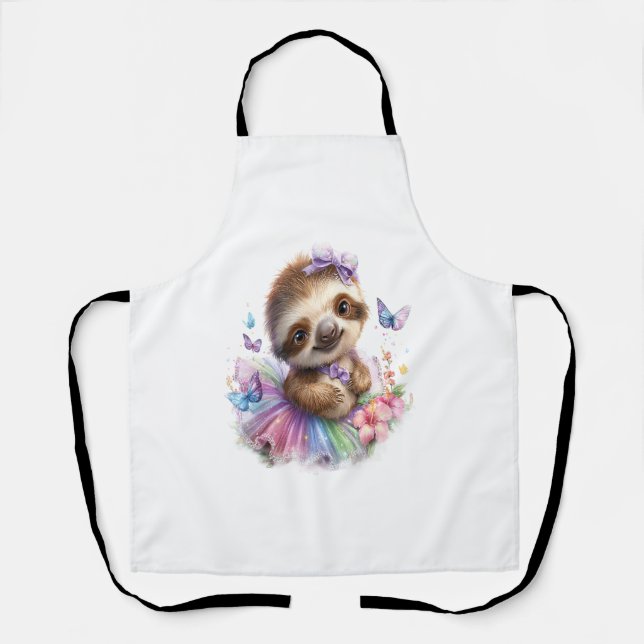Tablier Sloth Shirt Safari Rainbow Summer (Recto)