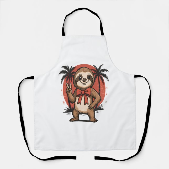 Tablier Sloth Summer Beach Rocking (Recto)