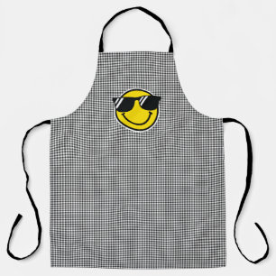 Tablier Smile Emoji Joyeux Visage Lunettes En vichy Amusan