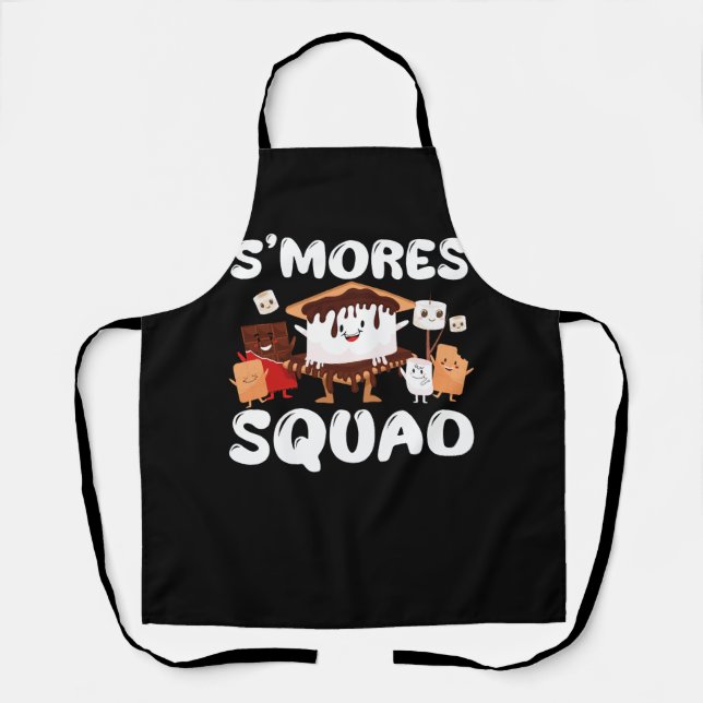Tablier S'mores Marshmallows Funny Smores Squad Camping Ca (Recto)