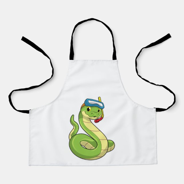 Tablier Snake as Diver wirth Snorkel (Recto)