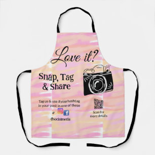 Tablier snap tag partager media caméra ajouter socials ado