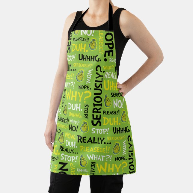 Tablier Snarky Grinch | Grinch Snarky Phrase Motif (Insitu)