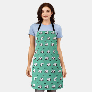 Tablier Snoopy Moustaches et Motif Turquoise