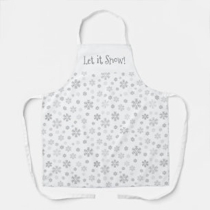 Tablier Snowflakes minimalistes et minimalistes customisés