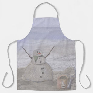 Tablier Snowman Frosty À La Plage Grand Apron