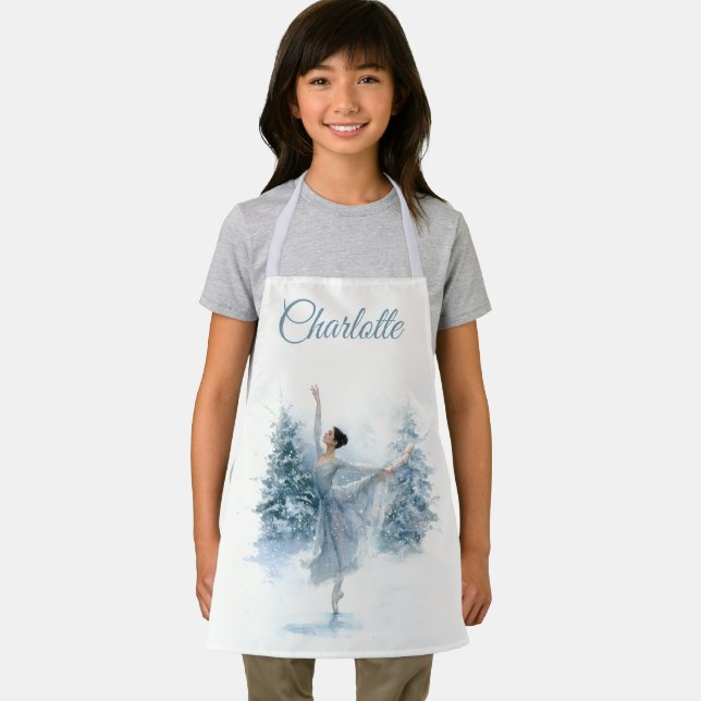 Tablier Snowy Ballerina Personalized Kids Apron (Insitu)