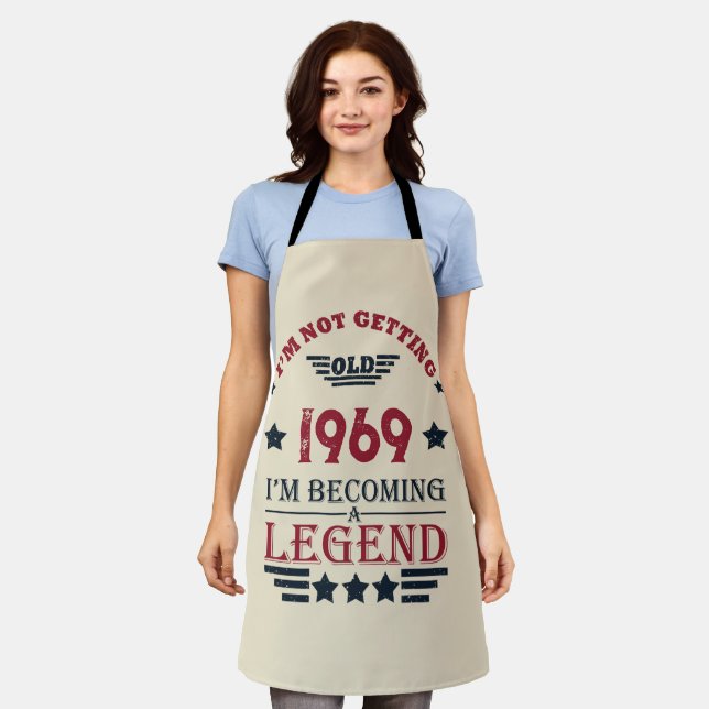 Tablier Soirée personnalisée vintage de 55 ans (Porté)