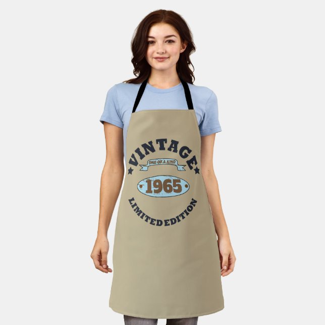Tablier Soixante vintage 60e anniversaire personnalisée (Porté)