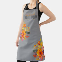 Sophisticated Floral Design Gray Orange Flowers 