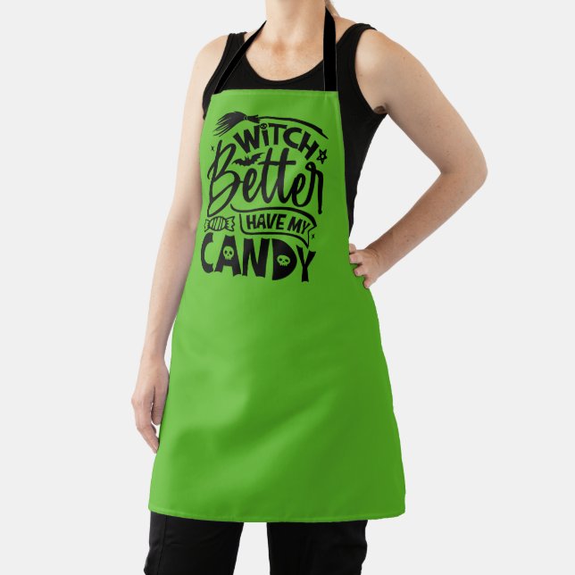 Tablier Sorcière Il Vaut Mieux Avoir Mon Bonbon (Insitu)