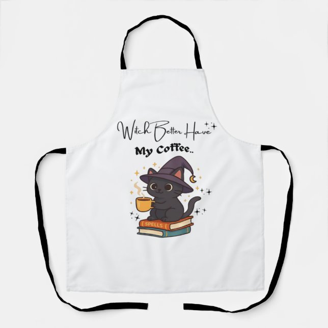Tablier Sorcière Mieux Avoir Mon Café Classique T-Shirt (Recto)