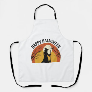 Tablier Sorcière Vintage Joyeux Halloween Modèle de T-shir