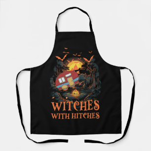 Tablier Sorcières avec des hachures Halloween sorcières Ca